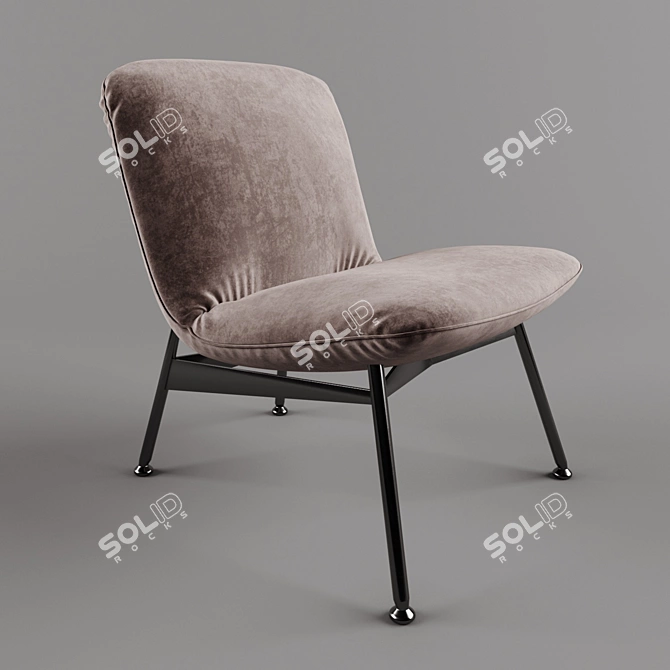 Elegant Chiado Armchair 3D model image 1