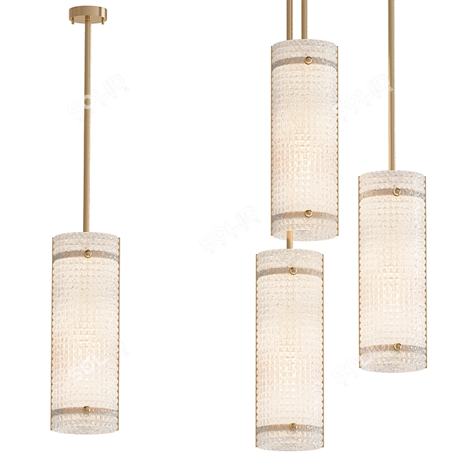 Elegant Crystal Chandelier 3D model image 1