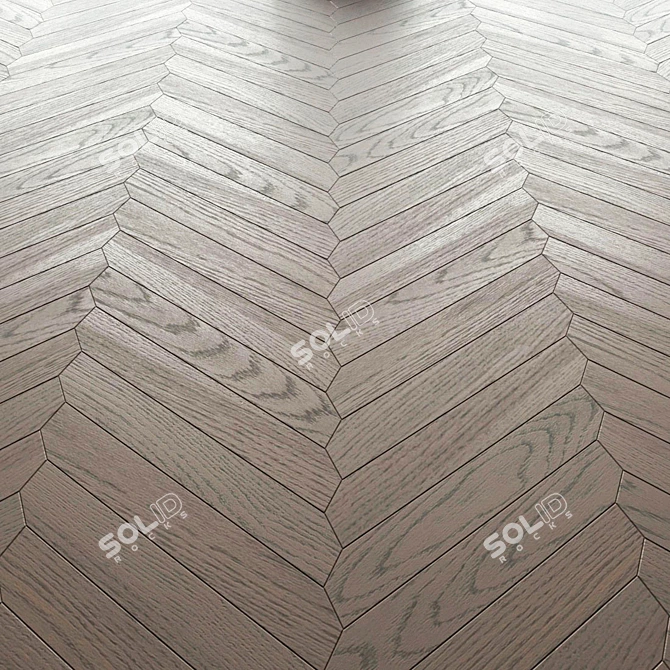 Golden Leaf Chevron Parquet 3D model image 2