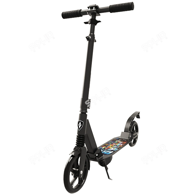  Adjustable Poly Scooter 3D model image 1