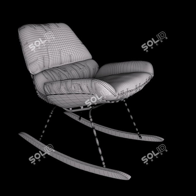 Modern Bay Rocking Chair 3D model image 2