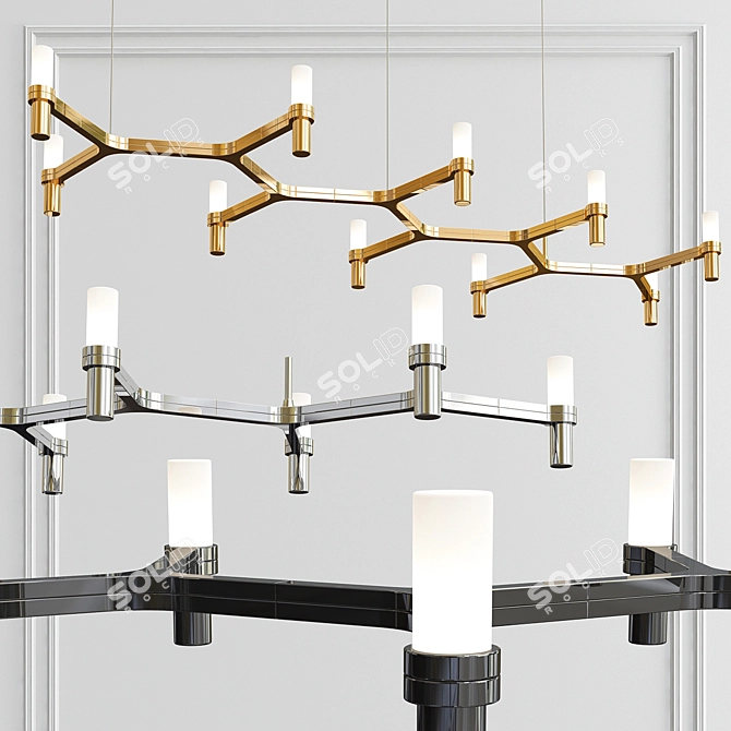 Elegant Plana Linea Suspension 3D model image 1