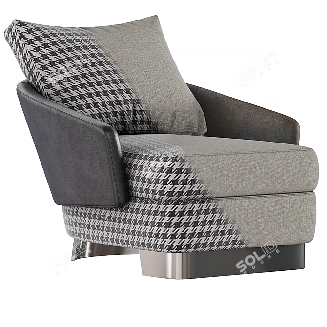 Elegant Minotti Lawson Armchair 3D model image 2