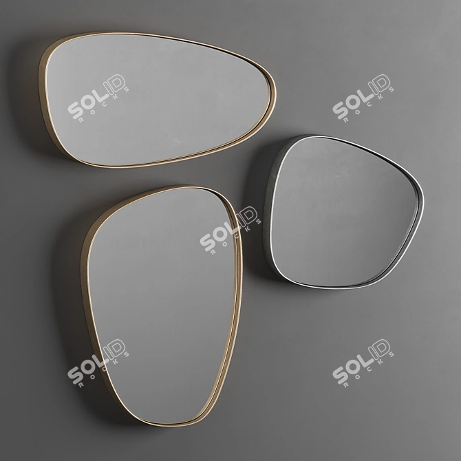 Syro Mirror Collection: Handcrafted Elegance 3D model image 1