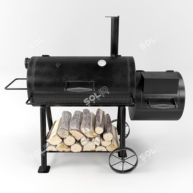 Oklahoma Joe's Highland Smoker: Perfectly Designed for Offset Smoking 3D model image 2