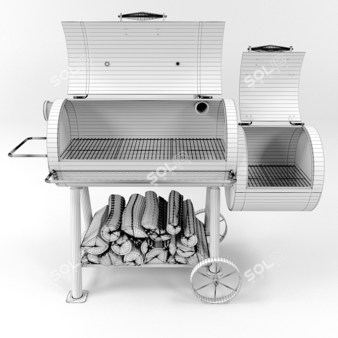 Oklahoma Joe's Highland Smoker: Perfectly Designed for Offset Smoking 3D model image 3