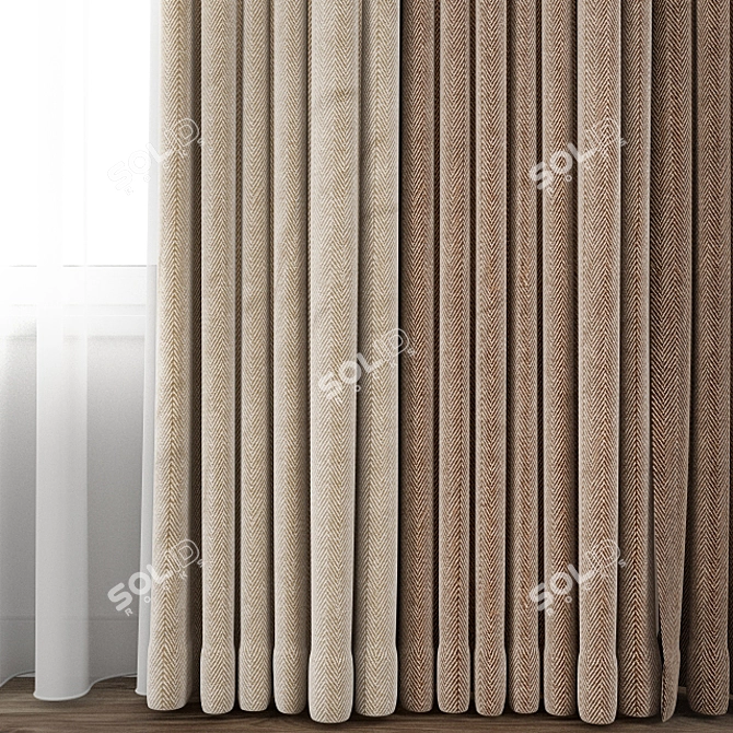 Exquisite Curtain Model 3D model image 2