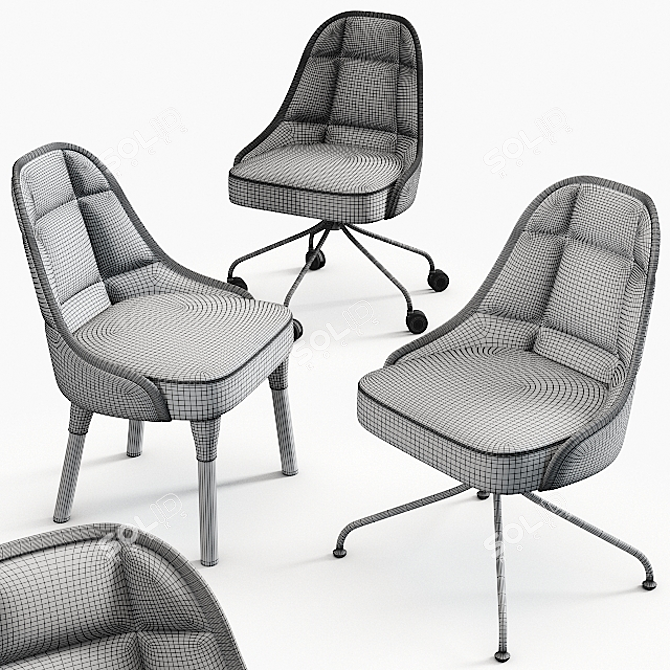 Elegant Elin Chair: Swedish Design Masterpiece 3D model image 3
