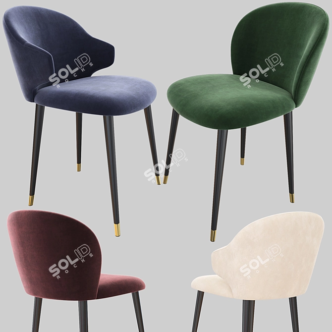 Elegant Eichholtz Dining Chair 3D model image 2