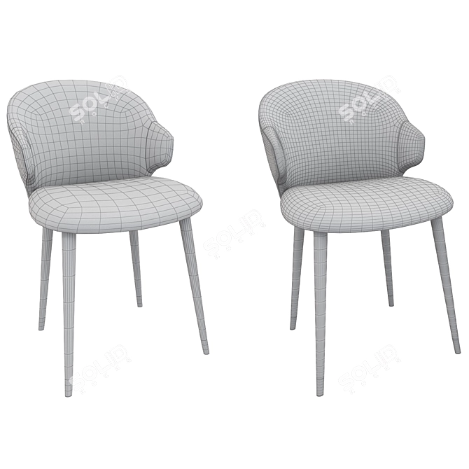 Elegant Eichholtz Dining Chair 3D model image 3