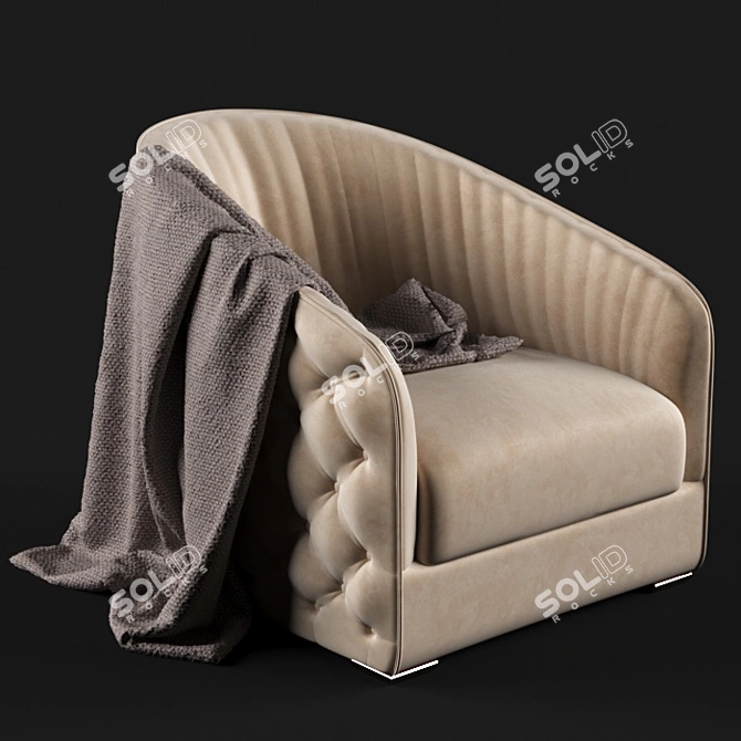 Stylish Lucilla Chair 3D model image 1