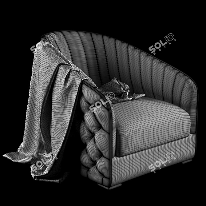 Stylish Lucilla Chair 3D model image 2