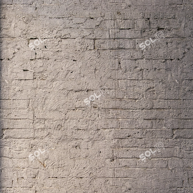 Seamless Detailed Brick Wall 3D model image 3