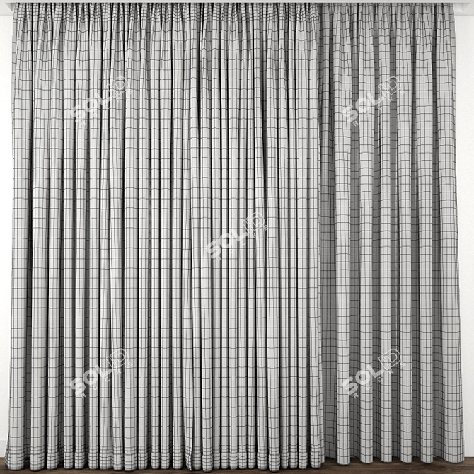 Elegant Curtain Model: Highly Detailed 3D model image 3