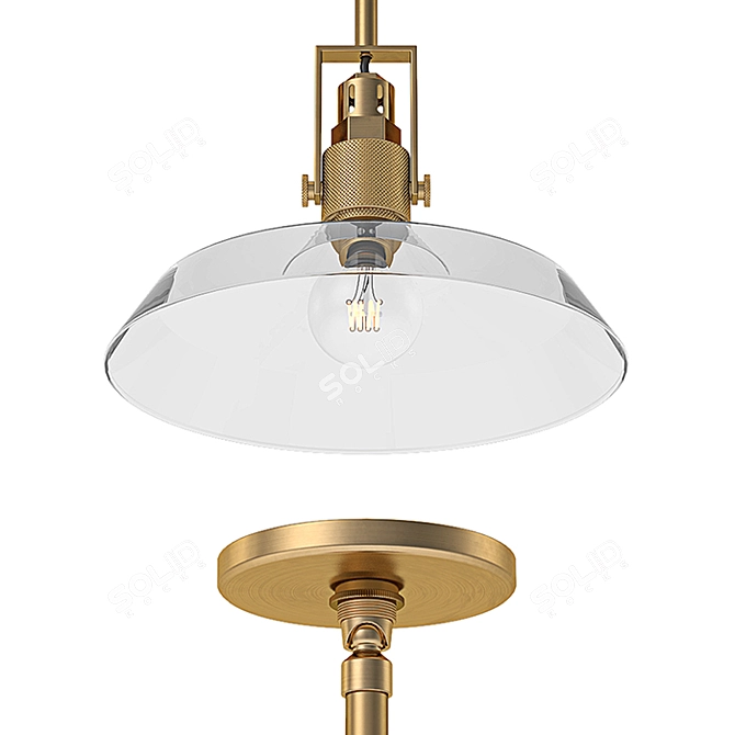 RH Condorcet Glass Pendant - Stylish Illumination Solution 3D model image 2