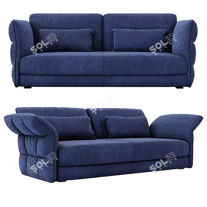 Elegant Cierre Eva Due Sofa 3D model image 1