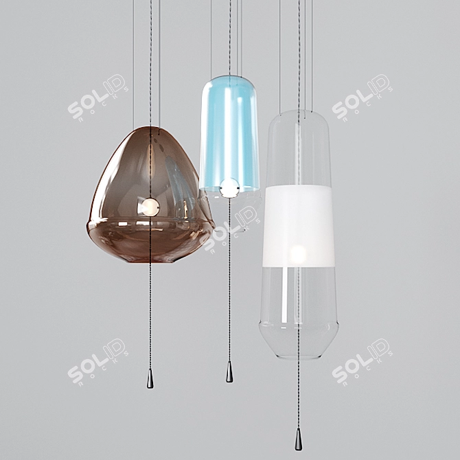 Ethereal Glow Pendant 3D model image 2