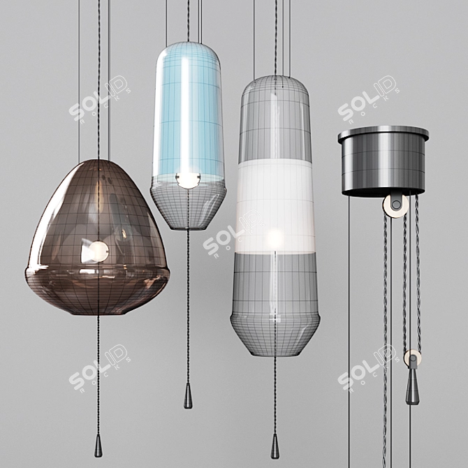 Ethereal Glow Pendant 3D model image 3