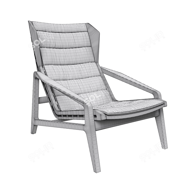 Modern Designer Molteni&C D.156.3 Chair 3D model image 3