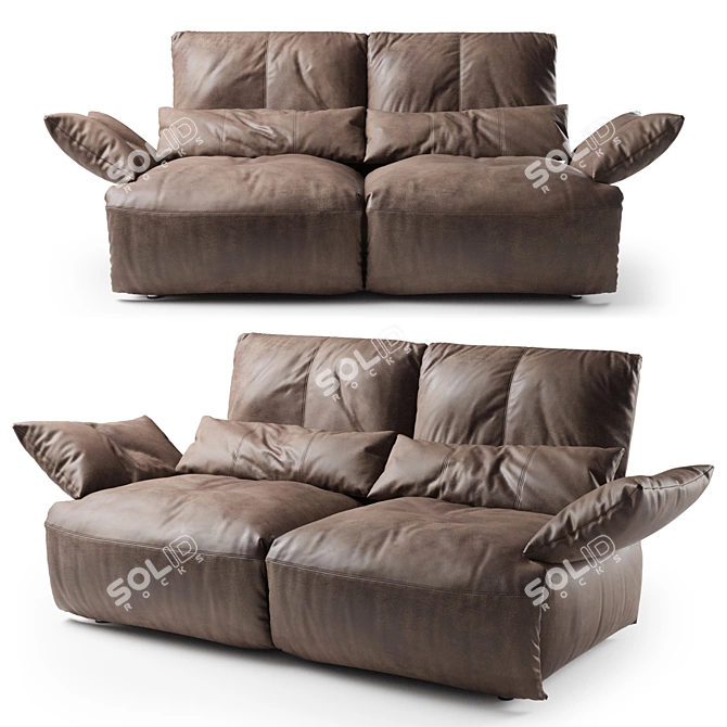 Koinor Easy: Sleek Leather Sofa 3D model image 1