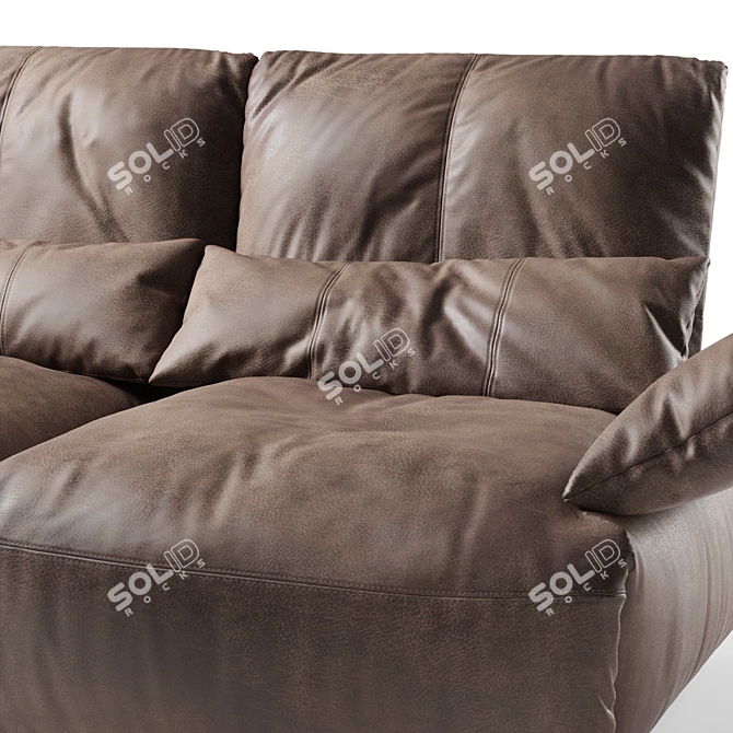 Koinor Easy: Sleek Leather Sofa 3D model image 2