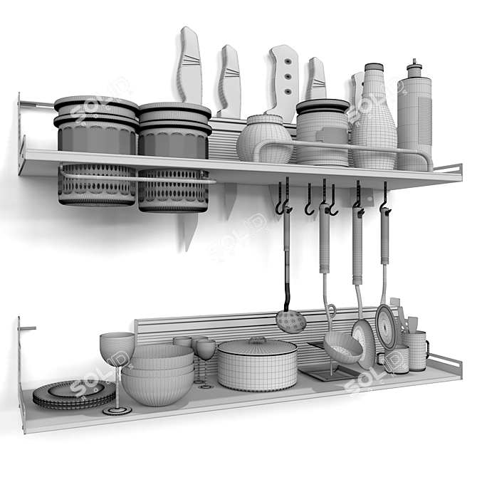 Essential Kitchen Tools 3D model image 3