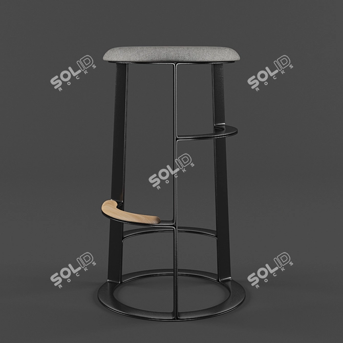 Elegant Tancy Barstool SH750 3D model image 2