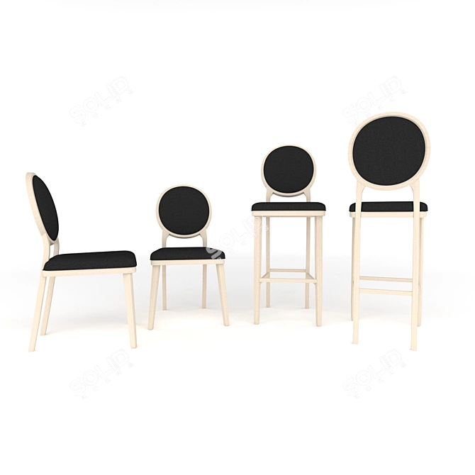 Plaza Chairs: Stylish Seating for Any Space 3D model image 1