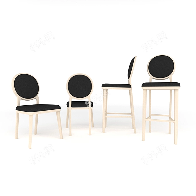Plaza Chairs: Stylish Seating for Any Space 3D model image 2