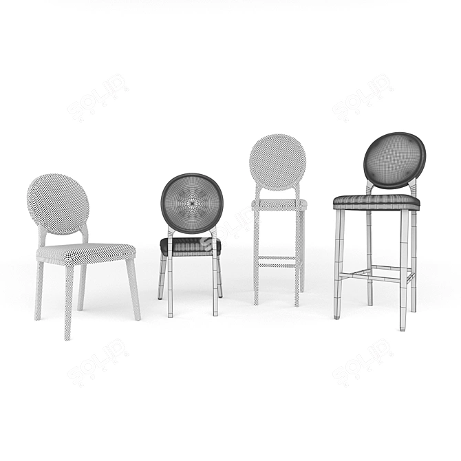 Plaza Chairs: Stylish Seating for Any Space 3D model image 3
