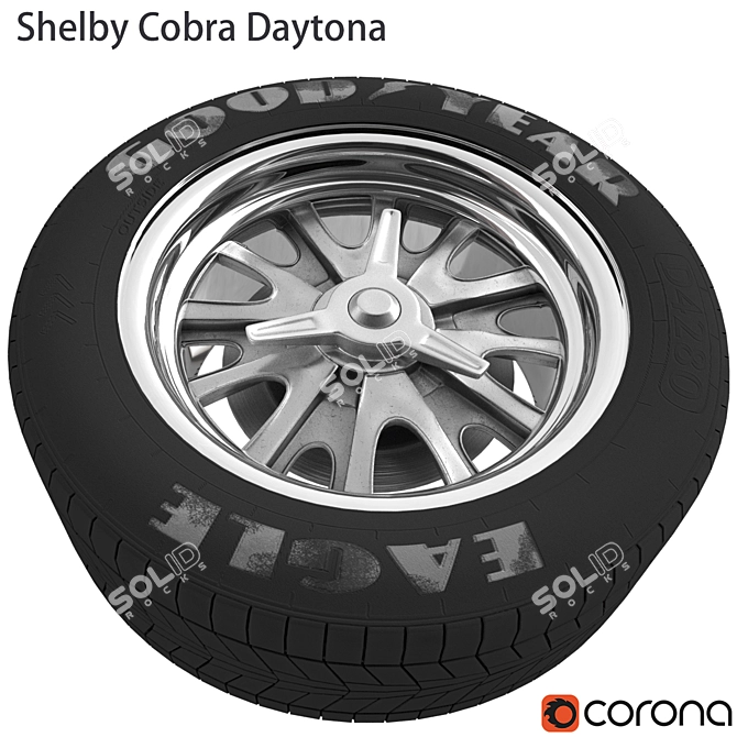 Legendary 1964 Shelby Daytona Cobra Wheel 3D model image 1