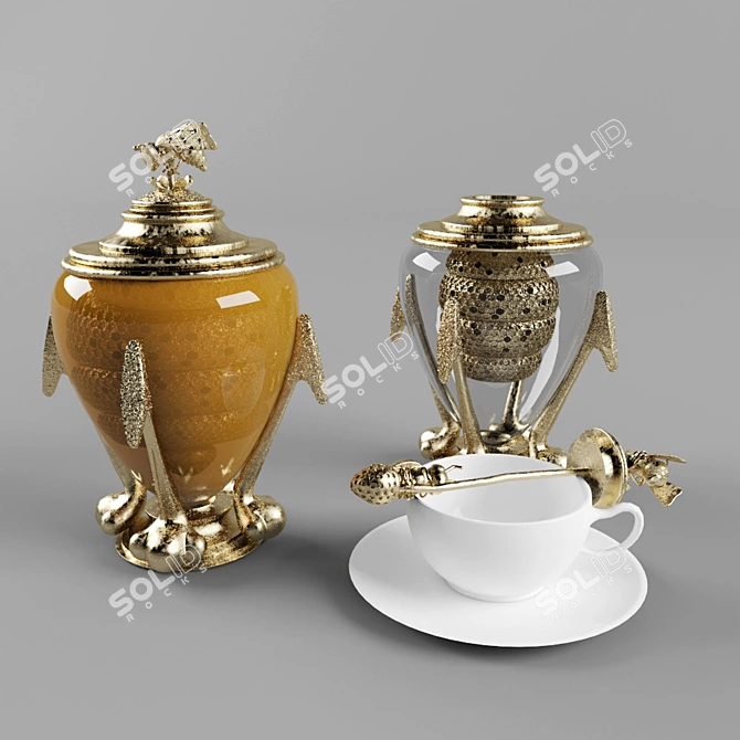 Handcrafted Honeymoon Honey Dipper 3D model image 1