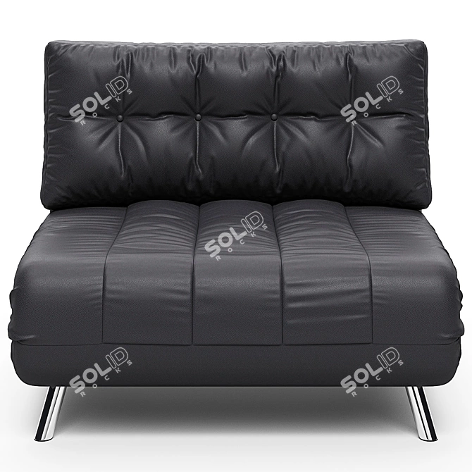 Modern Gold Tampa Chair 3D model image 2