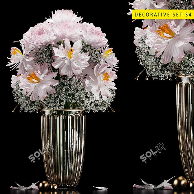 Elegant Decor Set 34 - 3ds Max & Obj 3D model image 1