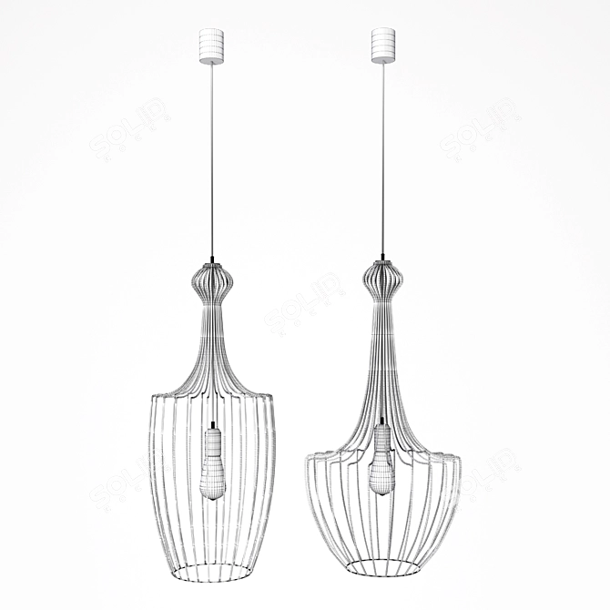 Luxurious Suspended Light: Nowodvorski Luksor LS 3D model image 3