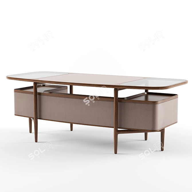 Luxury Mogul Writing Desk 3D model image 1