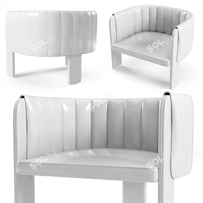 Exquisite Rive Gauche Club Chair 3D model image 1