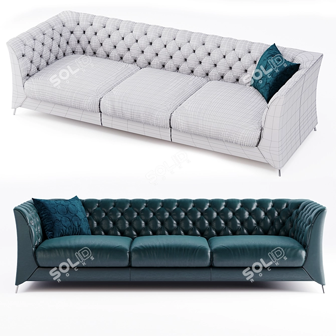 Natuzzi La Scala Sofa: Italian Elegance in Your Home 3D model image 3