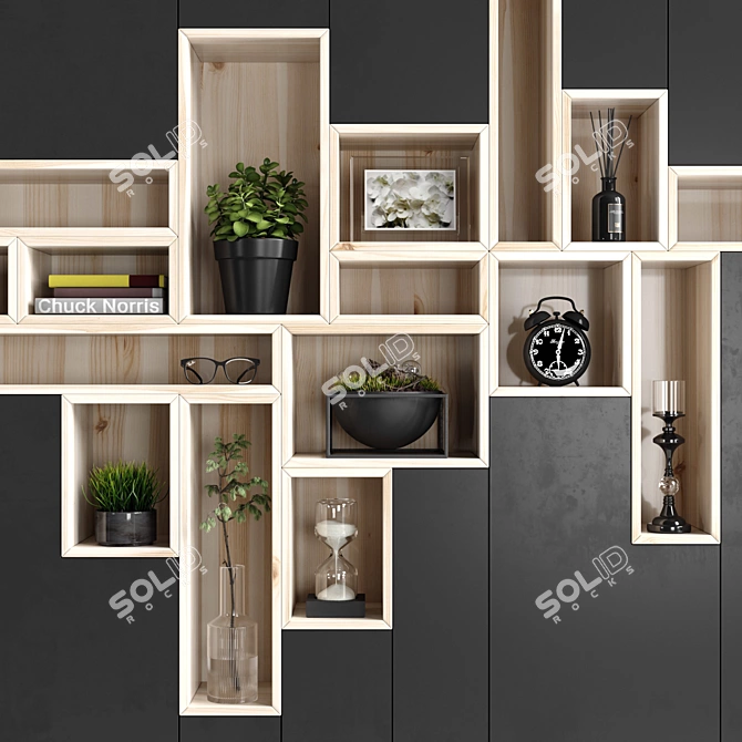 Modern Wooden Cupboard: Versatile Design for Any Room 3D model image 2