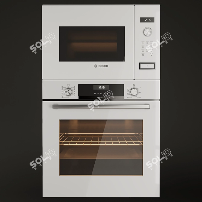 Bosch Oven Set: Precision Cooking 3D model image 1