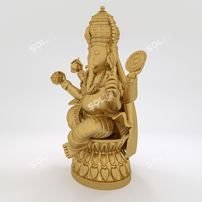 Sacred Ganesh Statue: Polys 1.25M, Verts 665K 3D model image 3