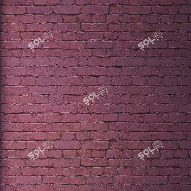 Seamless Detailed Brick Texture 3D model image 3