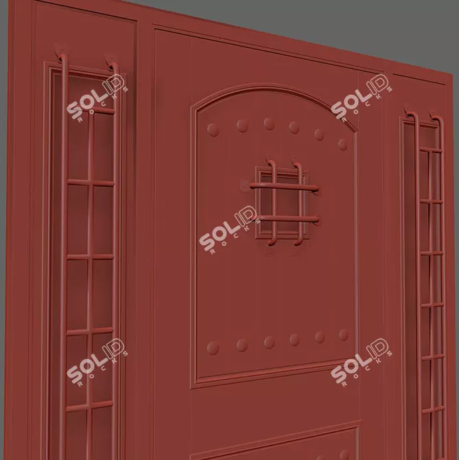  Elegant Entryway: Classic Doors 3D model image 2