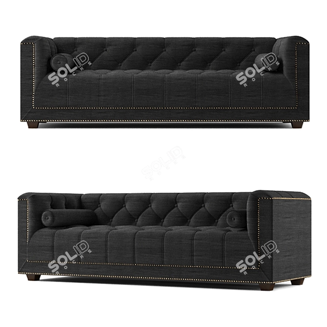 Eichholtz Paolo: Sleek & Stylish 3-Seater Sofa 3D model image 1