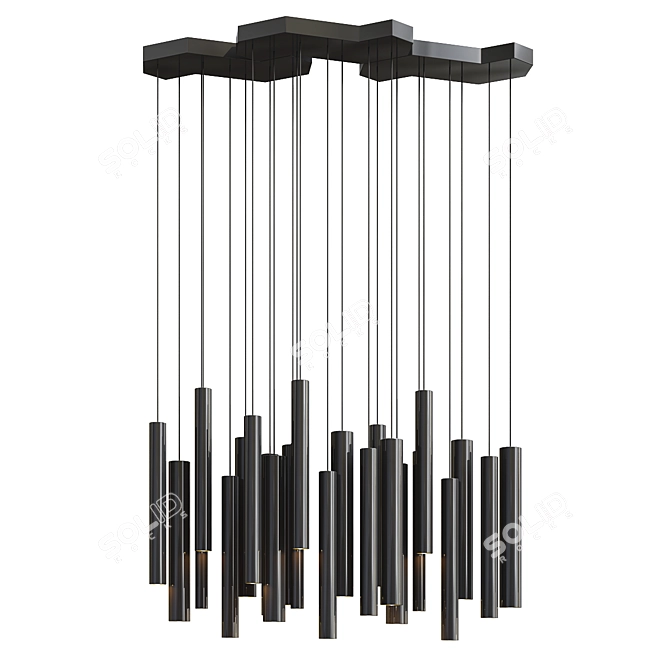 Elegant Aisle Pendant Light 3D model image 2