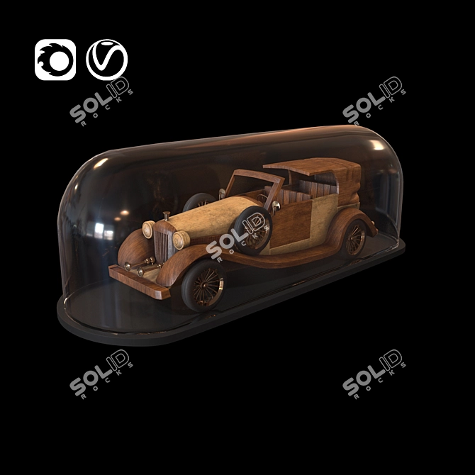 Premium Cadillac Car Toy 3D model image 1