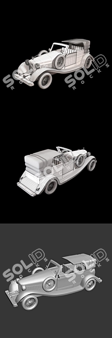 Premium Cadillac Car Toy 3D model image 3