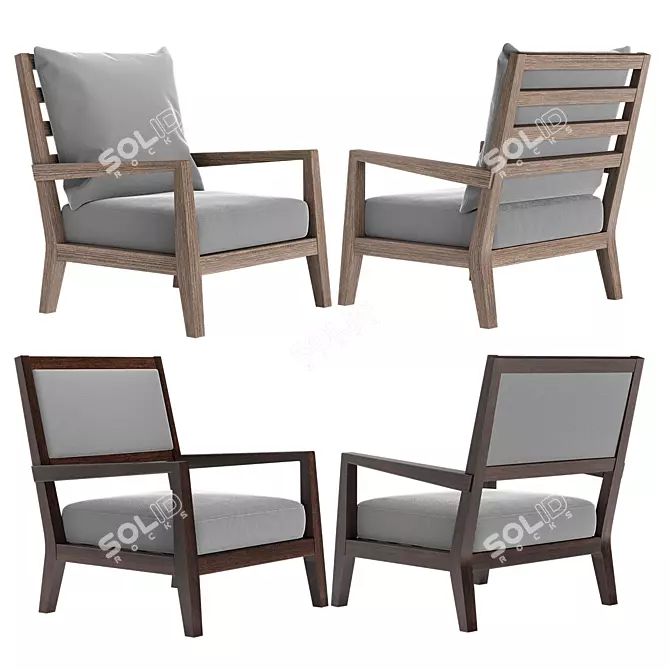 Marelli Amelie Armchair: Stylish Comfort for Your Home 3D model image 1