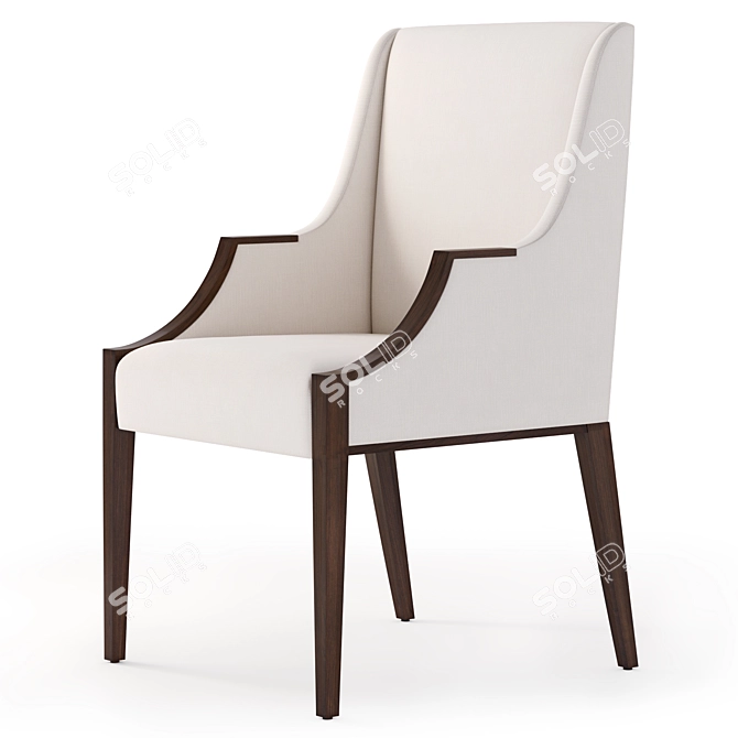 Elegant Lisse ArmChair by Dmitriy & Co. 3D model image 2