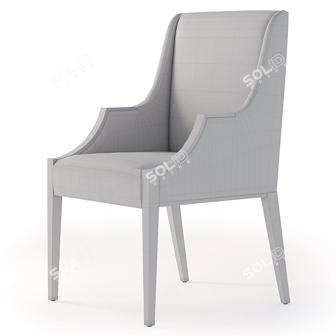 Elegant Lisse ArmChair by Dmitriy & Co. 3D model image 3